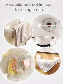 1 件/2 件发夹和头带收纳架，无需钻孔 - 白色 - 查看 9