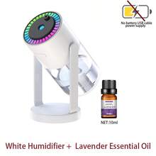 Máy tạo ẩm và khuếch tán tinh dầu mini 280ml kèm máy chiếu bầu trời sao xoay, món quà hoàn hảo cho phòng ngủ, văn phòng, không gian cá nhân, sử dụng nguồn USB. - Nhiều màu - Xem 12