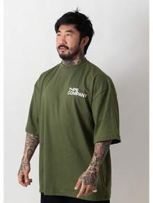 Oversized Company T-Shirt - Màu xanh Ô liu - Xem 2