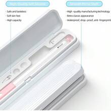 USTIYA Funda de transporte magnética para lápiz compatible con Apple Pencil 2da generación y 1ra generación caja de almacenamiento de lápiz para accesorios de lápiz  Galaxy Tab S Blanco - como en la foto - Ver 4