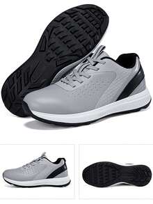 Neue Herren Golfschuhe, bequeme Leder Golf Trainingsschuhe, hochwertige Outdoor Einfarbige Herren Golf Sportschuhe