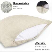 Juego de 4 Fundas de Almohada para Halloween, 45 x 45 cm funda de cojín de lino para sofá, diseño de Calabaza decoración de Halloween, Adecuado para sofá,hogar, automóvil, interior (Estilo 1) - Estilo 5 - Ver 2