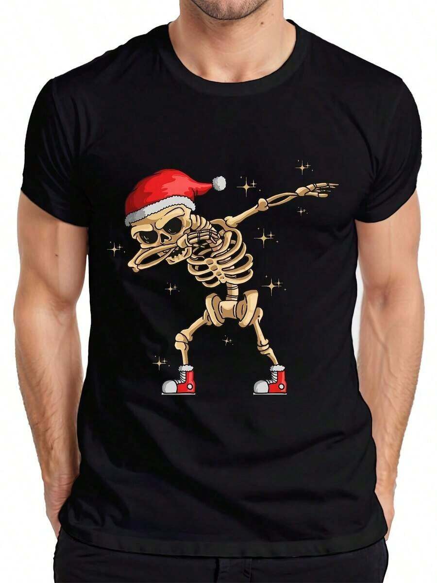 Christmas Tree String Lights - Christmas Gift T-Shirt For Men - Black - View 1