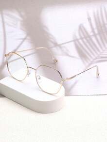 Vintage Rosegold große Rahmen Modebrillen, geeignet für den täglichen Gebrauch