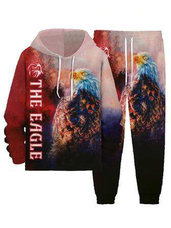 2025 New Men's Autumn And Winter Hot Selling 3D Printed Hoodie+Pants Set 2 Pieces Sportswear Casual Jogging Suit