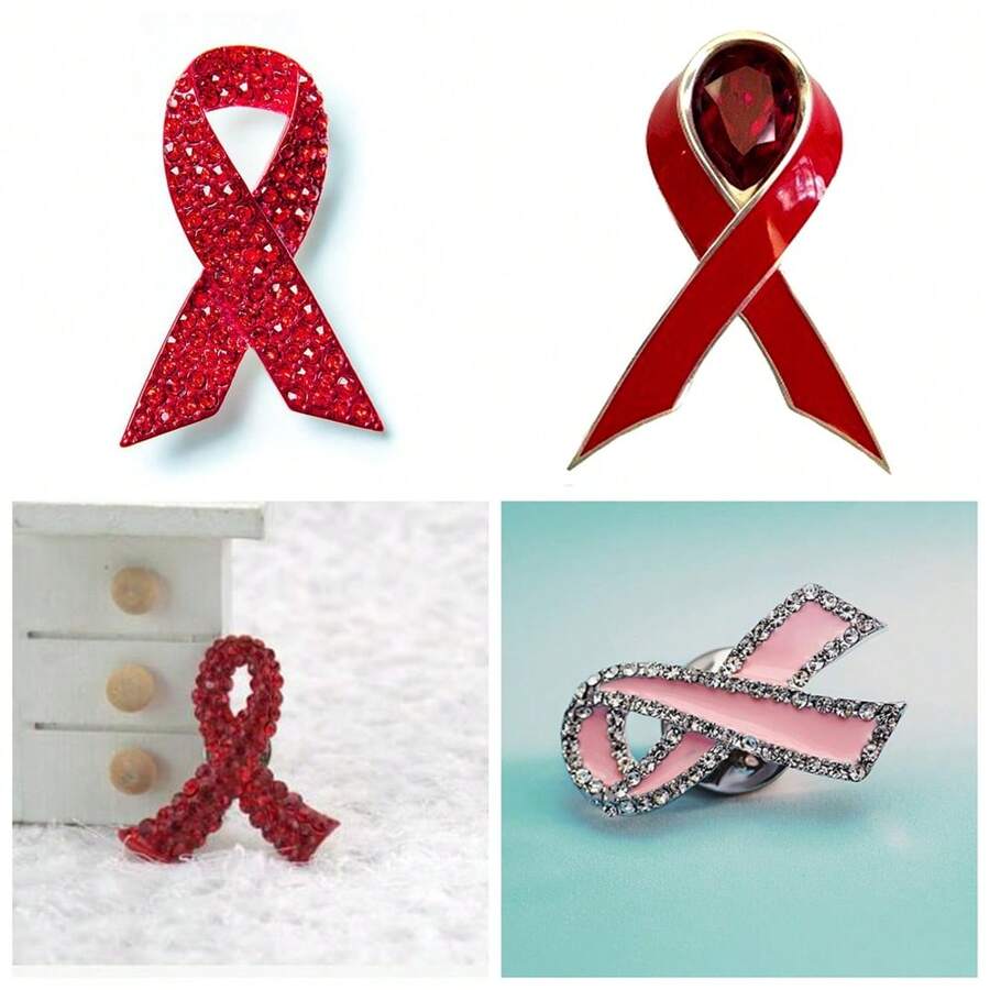 Strass-Kristall-Diamant-Schleifenbrosche, Brustkrebsbewusstseins-Anstecknadel, Weihnachtsgeschenk