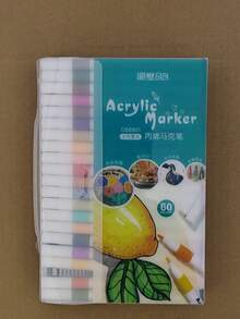 80 Color Large Capacity Acrylic Marker With Soft Tip, Suitable For Beginners To Draw,Birthday Presents For Friends, School Drawings, Back To School,Christmas Gifts,School Supplies,Art Supplies,Stationery - Multicolor - View 15