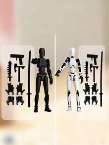 1 pieza Muñeca con 13 articulaciones móviles, Modelo de muñeca robot, Muñeca de bloques de construcción, Muñeca impresa en 3D, Regalo ideal - Multicolor - Ver 7