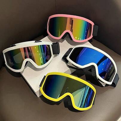 1 Piece, Winter Skiing Equipment, Adult Skiing Goggles, KTM Motorcycle Goggles, Riding Goggles, Snowmobile Goggles, Sponge Comfortable Goggles, Ski Goggles That Can Wear Myopia Glasses, Outdoor Sports Goggles