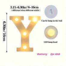 LED Letter Lights, Battery Powered Alphabet Lamps For Bedroom, Birthday Party, Wedding, Home Christmas Decor, Dining Table Decoration, Halloween Gift Hanging Decor