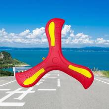 Juguete de dardos de actividad al aire libre de material EVA suave en forma de bumerán, no lastima a las personas