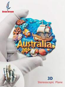 1 pezzo Calamita da frigo 3D souvenir dall'Australia - Adesivo magnetico in rilievo, regalo creativo da viaggio, collezione di decorazioni per la casa, ricordo di viaggio personalizzato calamita da frigo, decorazione per la casa, cucina, stanza, ufficio, armadietto, regalo artigianale, gadget per vacanze, piccolo regalo raffinato - Multicolore - Visualizzare 14
