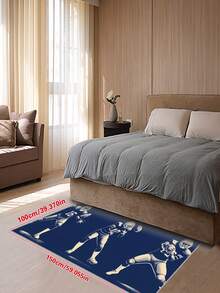 1 buc. Covoraș antiderapant cu design modern pentru teren de fotbal american - Covor de baie absorbant, cu uscare rapidă, anti-oboseală, covoraș de baie și covoraș de duș mic - Esențial pentru camera, casa și decorul casei pentru adolescenți