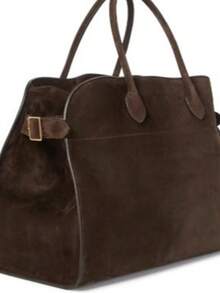 女士高端小众设计大容量复古通勤手提包 - 时尚百搭，四季皆宜，多功能单肩托特包，提供充足的空间容纳健身包、手提包，满足日常通勤需求，复古风格 - 棕色 - 查看 11