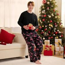 Mens Pajama Pants Soft Flannel Fleece Pajama Bottoms Sleep & Lounge Pants With Pockets And Drawstringhalloween - 聖誕燈 - 查看 2