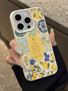 1pc1pc Fashionable Summer Lemon Patchwork Vertical Stripe Textured Anti-Drop Soft Phone Case, Compatible With Apple And Phonesvalentines Gifts Phone Cases - Nhiều màu - Xem 6