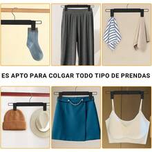 CASAMIEL 30 PCS Perchas para Pantalones, Perchas de 30.5cm con Clips Antideslizantes y Ajustables, Ganchos de Metal para Ropa, Bufanda, Pantalones y Faldas - 1 - Ver 3