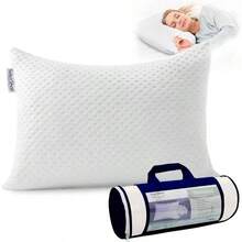 Almohada De Foam Triturado Ultra Suave Cojin Ajustable con Funda Exterior Antibacterial Transpirable Almohada Comoda Confortable Suoper Comoda 45 X 64 HG17C6 - 1 - Ver 2