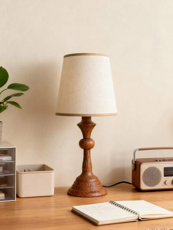 Luminária de mesa LED de metal com textura de madeira, abajur retrô plissado com luz suave, estilo nórdico e italiano, sala de estar rústica, quarto, mesa de leitura minimalista moderna, decoração criativa minimalista e personalizada com luz quente, luz quente multifuncional para acampamento, atmosfera romântica e elegante, luz noturna de cabeceira