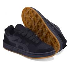 Men's Unisex Casual Force Street Skater Sneakers  Sporty Lace-Up Home Party Gym And Fitness - 黑色 - 查看 3