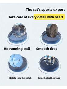 Large Hamster Exercise Wheel, Prevent Depression, Take Hamster For A Walk, Hamster Car Shaped Running Wheel Toy, Hamster Treadmill - Multicolor - View 5