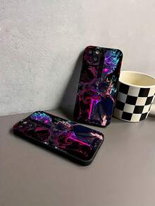 Funda para teléfono Black Clover Asta Power Element, compatible con  fundas para celular ,  16Pro Max,    11 ,   13,   12,  Fabricada en silicona TPU, ofrece protección contra golpes y caídas, además de una excelente sensación al tacto. Es el regalo ideal para familiares, amigos y seres queridos. - Negro - Ver 6