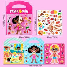 Reusable Waterproof Sticker Books For Kids, DIY Sticker Travel Toys Suitable For Boys And Girls, Can Be Stuck On Cups, Refrigerators, Glass Windows, Christmas Decorations, Halloween Designs, Shopping Stores, Body Recognition, Princess Dress Up, Farm Themed Stickers, Christmas, Birthday, Halloween Gifts For Children - Multicolor - View 17