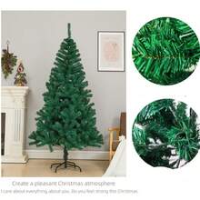 1 pieza, Árbol de Navidad artificial de abeto canadiense con Body completo con soporte de plástico, decoración de escena, decoración de habitación, decoración del hogar, decoración de fiesta navideña, decoraciones navideñas. Los accesorios y colores de la bolsa decorativa se seleccionan al azar.