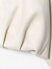 DEEKA Casual Versatile Suede-Like Bomber Jacket For Women, Spring/Autumn - Beige - View 5