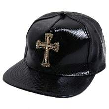 1 Stück Dollarzeichen & Kunstkrokodilleder Flachbrim Baseballkappe, modische vielseitige Snapback Mütze für Lässig, Hip Hop, Rock Tanz, geeignet für den täglichen Gebrauch, verstellbare Größe