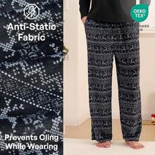 Mens Pajama Pants Soft Flannel Fleece Pajama Bottoms Sleep & Lounge Pants With Pockets And Drawstringhalloween - Fair Island Grey - View 3