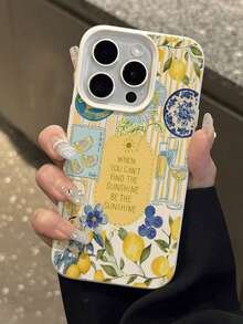 1pc1pc Fashionable Summer Lemon Patchwork Vertical Stripe Textured Anti-Drop Soft Phone Case, Compatible With Apple And Phonesvalentines Gifts Phone Cases - Nhiều màu - Xem 5