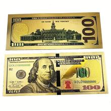10 Gold Hundred Yuan Banknotes, Colorful Gold Foil Banknote Bookmarks, Used For Attracting Wealth, Positive Energy, Spiritual Blessings, Symbolic Gifts, Gold Coins, Fine Craftsmanship, Plastic Material, Fake Currency, Collectible Banknotes, Gift For Shoppers, Event Decorators - 10 - View 2