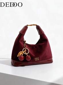 Dedoo Bolso rojo Ankola para mujer, nueva moda de nicho de otoño e invierno 2025, bolso bandolera, bolso de mano tipo empanadilla, adecuado para ir al trabajo, dar regalos, estudiantes universitarios, citas, etc.