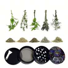 4pcs Astronaut Design Premium Vanilla Grinder Set, Spice Grinder With Pollen Collector, Sharp Blades For Fine Grinding, Fashionable & Practical Men's Accessory For Vanilla - Starry Sky - View 6