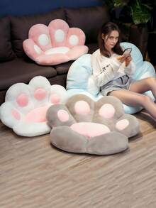 1PC Cartoon Bear Paw Half Wrap Around Cushion, Office Seat Cushion, Cat Paw Cushion, Home Decor, Christmas Decor Holiday Cushions Cushions For The Home