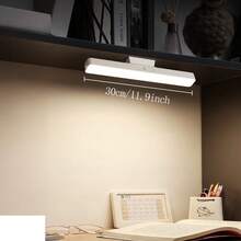 30 cm/11,9" Magnetyczna lampa LED z akumulatorem USB – nowoczesne oświetlenie liniowe, sterowanie dotykowe, odpowiednie do gabinetu, sypialni, gabinetu, kuchni, łazienki, garderoby – oświetlenie LED, minimalistyczny styl, idealne do oświetlenia luster i półek
