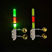 Floating Equipped With Double Bells Dual Hole Chargers And 2 Rechargeable Battery Packs Fishing Electronic Fishing Rod USB Charger With Illuminated Float Light Rechargeable CR425 LIR425 3.7V Lithium Battery Night Fishing Gear - Multicolor - View 7