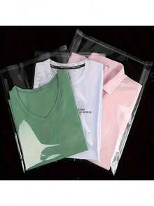 50 pezzi Sacchetti di plastica PP trasparenti autoadesivi, sacchetti per conservazione di indumenti e schede