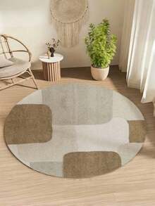 1pc Soft Faux Wool Rug, Minimalist Rectangular Carpet, Soft & Comfortable, Bedroom Rug, Bedroom Decor Rug, Bedside Decor Rug, Washable, Home Decor Faux Wool Rug, Holiday Decor Rug