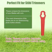 5/10/20pcs Plastic Lawn Mower Blades, Garden Grass Trimmer Plastic Cutting Knives, Sickle-Shaped Grass Cutter Blades - Red - View 9