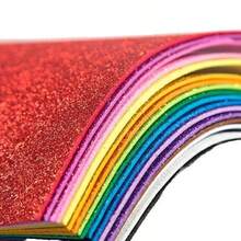Tấm xốp lấp lánh A4 Giấy bìa cứng tự dính lấp lánh A4 gói 10 tờ - Nhiều màu - Xem 1