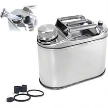 ADILIKADII Tanque para Gasolina de Acero Inoxidable 5L 1.3 Galones, Recipientes para Gasolina Espesado con Salida de Aceite Asa Portátil, Recipiente de Combustible Metal para Auto Motocicleta SUV ATV - 1 - Ver 7