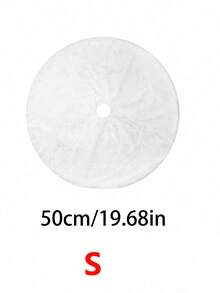1pc Fluffy Christmas Tree Skirt, White Plush Skirt, Merry Christmas Party, Christmas Tree Decoration New Year Xmas Trees Carpet Decoration,Elegant Fluffy Round Xmas Tree Base Cover, Soft Plush Holiday Decoration, Cozy Winter Home & Party Decor Home Decor Christmas Decorations Room Decor