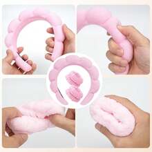 1/3 Pcs Spa Headband For Washing Face With Wristband Set, Microfiber Skincare Makeup Headbands For Women, Soft Elastic Head Wrap For Facial Care, Bubble Make Up Headbands, Perfect For Daily Skincare Routine, Spa Day At Home, Ideal For Teen Girls, Women, Yoga Enthusiasts, Great Gift For Valentine's Day, Christmas, Birthday