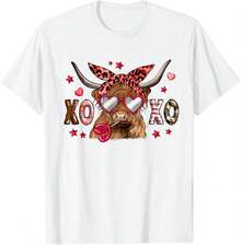 XoXo Cow Candy Love Buffalow Western Valentine's Day T-Shirt.Jpg