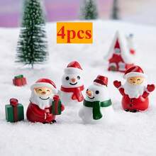 4pcs-Christmas Cute Snowman Festival Decoration Ornament Statues Desktop Small Ornament Decorations - Multicolor - View 8