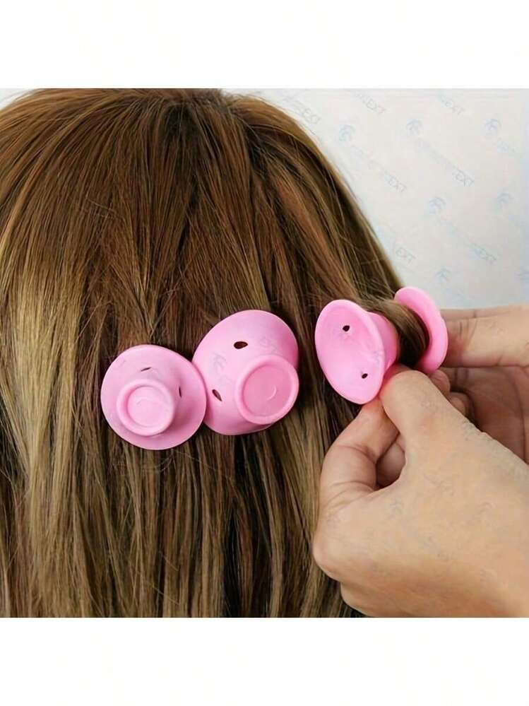 30/20/10/1 pieza Rizadores de cabello de silicona rosa y azul, diseñados sin daño por calor, compactos y portátiles, fáciles de usar, crean ondas y flequillos naturales, adecuados para cabello corto a medio, excelentes para el hogar y los viajes - Multicolor - Añade 4