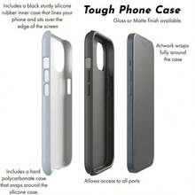 Blue Polka Dot Anti-Drop Phone Case - Aesthetic Navy & White Cover For  16/15/14/13/12/11 - Shockproof Protection Phone Case  16 Pro Case