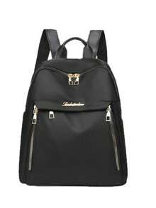 1Pc Women Fashion Backpack Large Capacity Casual Travel Backpack Ladies Bag New Student Schoolbag Backpack Unisex Bags Solid Color Pocket Zipper Backpack, Travel Daily Bag, Women's Casual School Backpack Small Backpack, Outdoor Casual Backpack With Plush Ball Pendant